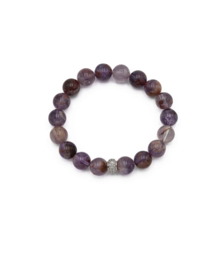 Amethyst with inclusions Bracelet flat