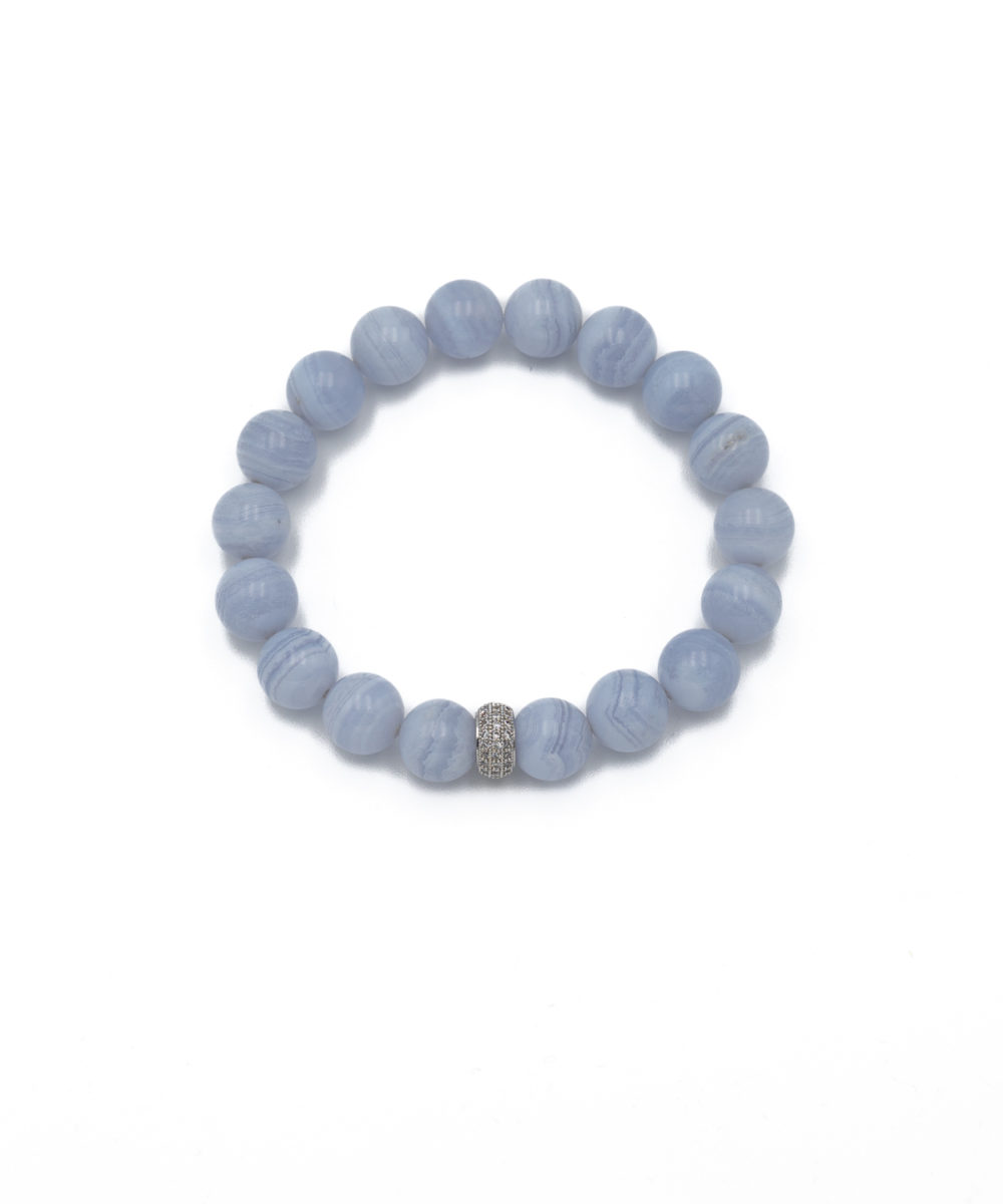 Chalcedony blue Bracelet flat